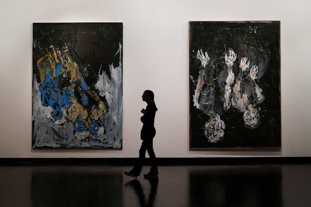 Kostya Pavlov's paintings in a gallery hall