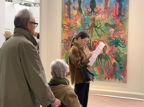 Visitors at Art Basel Paris 2024