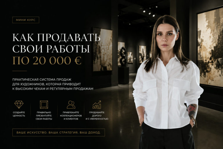Free course “Into the Art World: how to sell your work for €20,000”