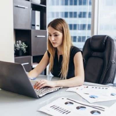 An accountant at work