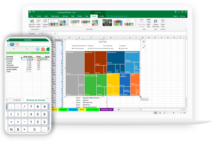 Graphs and charts in Excel