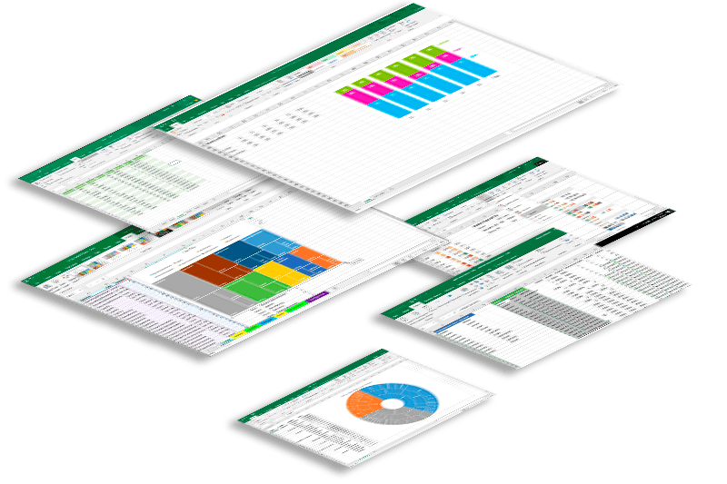 Several Excel spreadsheets